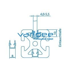 Abdeck- und Einfassprofil 8, blau (2 Meter)