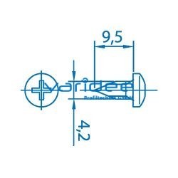 Blechschraube DIN 7981 St 4,2x9,5, verzinkt