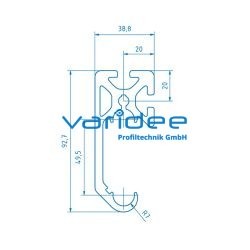 C-Schiene, Schienenprofil 8 (3 Meter)