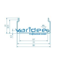 Kanalprofil U 80x40 D80 SE (Zuschnitt)