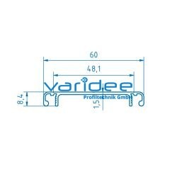 Deckelprofil D60 E (Zuschnitt)