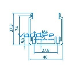 Kanalprofil U 40x40 (6 Meter)