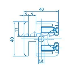 Klemmprofil 8 40x40-180° (6 Meter)