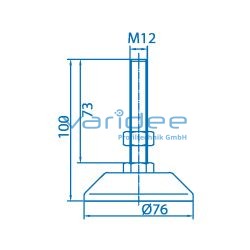 Stellfuß D80 M12x100