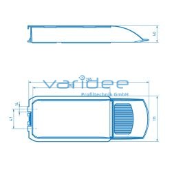 Greifschale 8 110x295x40, schwarz