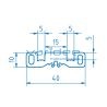 Schiebetür-Führungsprofil 8 40x10 (Zuschnitt)