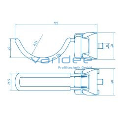 Haken 8 R40, grau