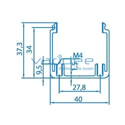 Kanalprofil U 40x40 (Zuschnitt)