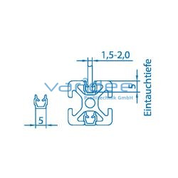 Abdeck- und Einfassprofil 5, natur (2 Meter)