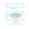 Pneumatik-Anschlussplatte 8 80x40 - R 1/2", naturfarben eloxiert