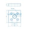 Pneumatik-Anschlussplatte 8 80x80 - R 1/2", naturfarben eloxiert