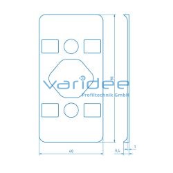 Radiendichtung 8 80x40-R40, grau