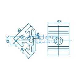 Winkelelement 8 T2 40