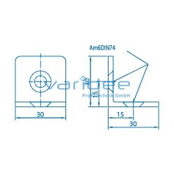Winkel 6 30, rostfrei