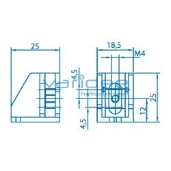 Uniblock 8 PA M4, schwarz