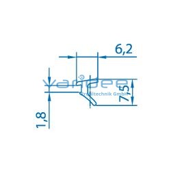 Dichtprofil 5 2-3 mm, schwarz (Zuschnitt)