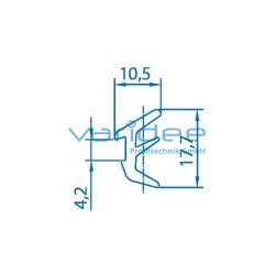 Dichtprofil 8 2-4 mm, schwarz (100 Meter)