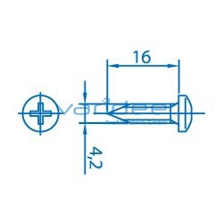 Blechschraube DIN 7981 St 4,2x16, verzinkt