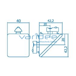 Winkel 8 40x40 Zn Satz, grau