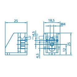 Uniblock Langloch PA M4, schwarz