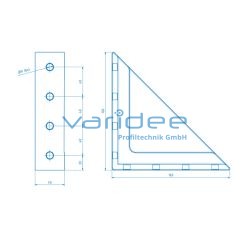 Winkel 8 160x160-40 Al M8