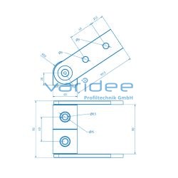 Gelenk 8 80x40 - 180°