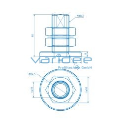 Nivellierfüße D80, M33x80, verzinkt