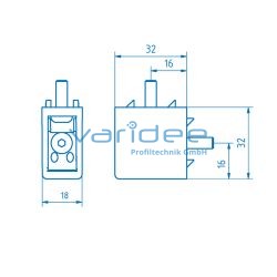 Klemmprofil-Eckverbindungssatz 8 32x18