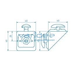 Quick - Winkel 8 40x40 Al, ESD