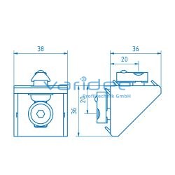 Aluwinkel 40, blank Satz