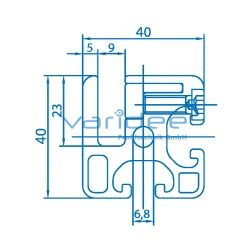 Klemmprofil 8 40x40 (Zuschnitt)