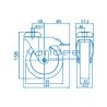 Lenkrolle D125 Doppelfeststeller, antistatisch