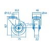 Lenkrolle D75, antistatisch