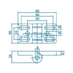 Scharnier 8 40 Zn