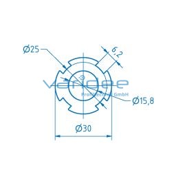 Profilrohr D30 Al schwer (6 Meter)