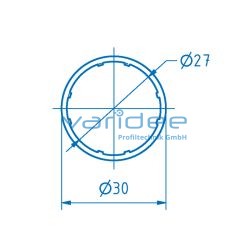 Rohr D30 Al (Zuschnitt)