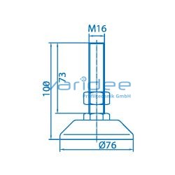 Stellfuß D80 M16x100