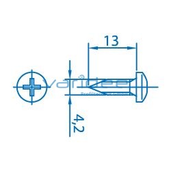 Blechschraube DIN 7981 St 4,2x13, verzinkt