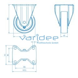 Bockrolle D125, schwer