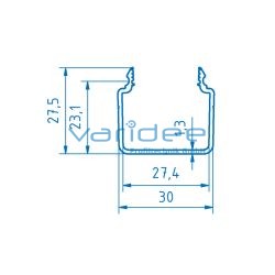 Kanalprofil U 30x30 E (Zuschnitt)