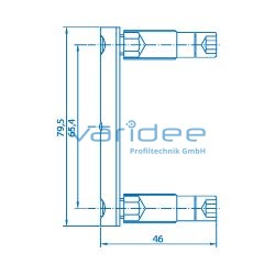 Gewindeform-Verbindungssatz 8 doppelt 80, verzinkt