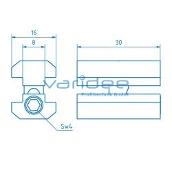 Parallelverbinder 8, verzinkt