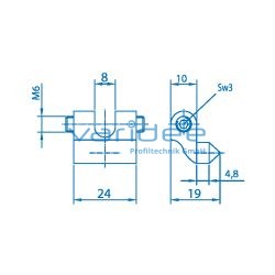 Klemmblock 8 für Wellengitter