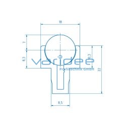 Wellenklemmprofil 8 D14 (3 Meter)