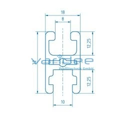 Klemmprofil 8 32x18 (3 Meter)