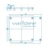 Kanalabdeckkappe 160x120, schwarz
