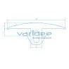 Abdeckprofil 8 40x4, schwarz (20 Meter)