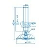 Stellfuß D80 M20x130, schwer