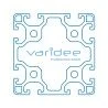 Profil 8 80x80 leicht, schwarz (3 Meter)