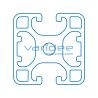 Profil 8 40x40 2N180 leicht (Zuschnitt)